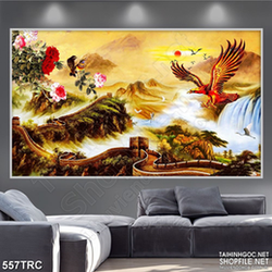 PSD tranh đại bàng sãi cánh trên vạn lý trường thành