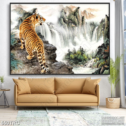 Tranh nghệ thuật hổ gầm vang cả khu rừng