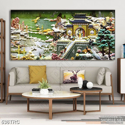 Tranh phượng hoàng trên thiên đình trang trí