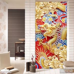 Tranh trang trí rồng thiêng cưỡi mây treo tường