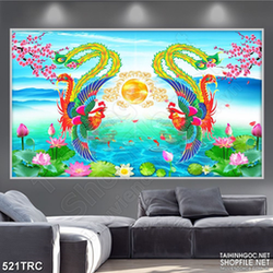 Tranh loan phụng trấn nhật thần nghệ thuật