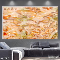 Tranh psd đại bàng truy ngọc quý in kính