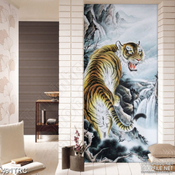 Tranh hổ uy trấn núi tuyết nghệ thuật