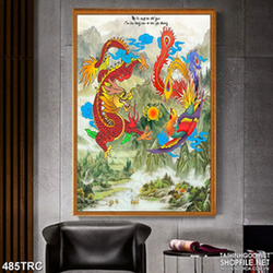 Tranh trang trí tường long phụng sum vầy