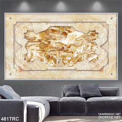 Tranh đại bàng đạp mây nghệ thuật in kính