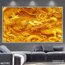 Tranh rồng phượng chầu ngọc in uv