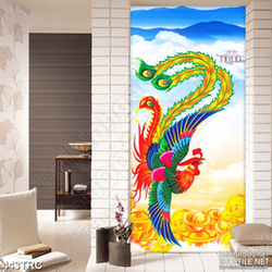 Tranh psd phượng hoàng tung cánh in gạch men