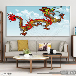 Tranh 3d rồng thăng thiên treo tường