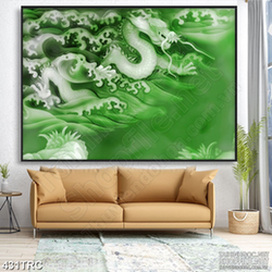 Tranh thanh long cưỡi sóng nghệ thuật