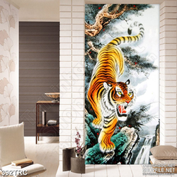 Tranh uy hổ trấn sơn hà in uv treo tường