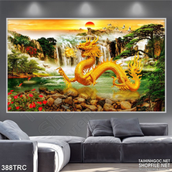 Tranh in uv long vương chầu trời