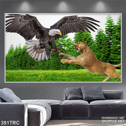 Tranh đại bàng và hổ tranh đấu nghệ thuật