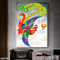 Tranh in canvas phượng hoàng lửa treo tường