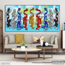 Tranh những con rồng phương đông in uv