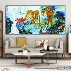 Tranh 3d đàn hổ dũng mãnh trong rừng sâu