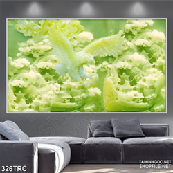 Tranh đại bàng trên kinh thành giả ngọc trang trí