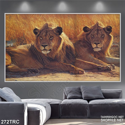 Tranh in uv hổ trên cánh rừng hoang sơ