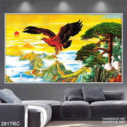 Tranh đại bàng trên núi tuyết nghệ thuật