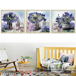 Tranh ghép hoa gốm sứ psd