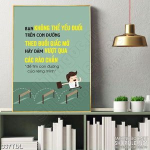 Tranh động lực mạnh mẽ vượt khó khăn in 3d