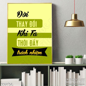 Tranh động lực hoàn thành đúng trách nhiệm in uv