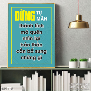 Tranh văn phòng động lực thắng không kiêu