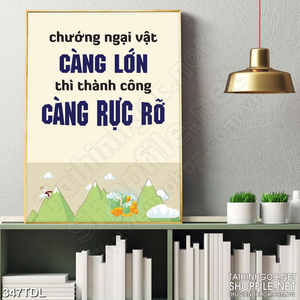 Tranh động lực công việc càng khó khăn thành quả càng lớn