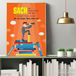 Tranh động lực văn phòng giá trị to lớn của sách