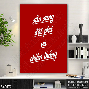Tranh văn phòng động lực đột phá trong công việc trang trí