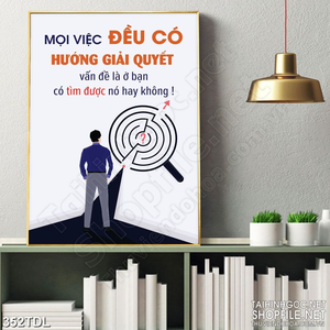Tranh động lực cố gắng không ngừng nghĩ in treo tường