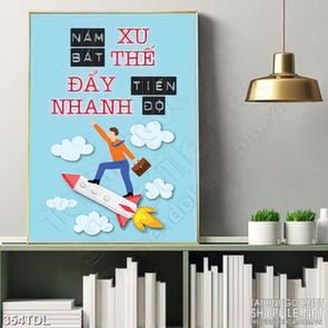 Tranh văn phòng động lực nắm bắt công việc