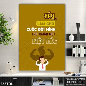 Tranh động lực luôn hoàn thiện bản thân in 3d