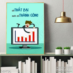 Tranh động lực in treo tường thất bại là mẹ thành công