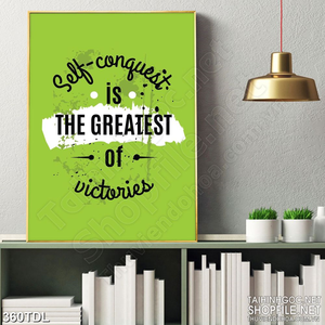 Tranh động lực luôn chinh phục để có chiến thắng in uv