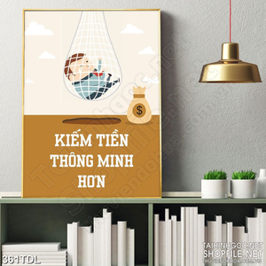 Tranh văn phòng động lực kiếm tiền