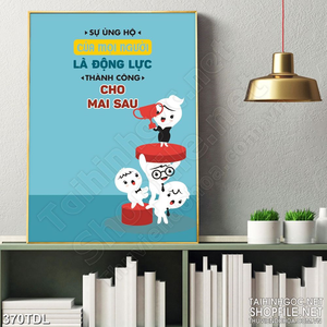 Tranh treo tường sự động viên là động lực để thành công