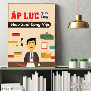 Tranh văn phòng động lực giải quyết mọi áp lực