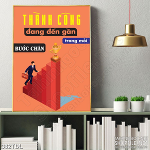 Tranh động lực công việc thành công luôn gần kề