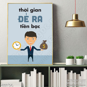 Tranh động lực thời gian tạo ra tiền bạc in treo tường