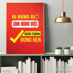 Tranh văn phòng động lực luôn đúng giờ đúng hẹn
