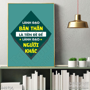 Tranh động lực văn phòng lãnh đạo bản thân là tiền đề