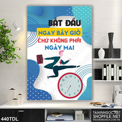 Tranh động lực luôn quyết tâm không do dự trang trí