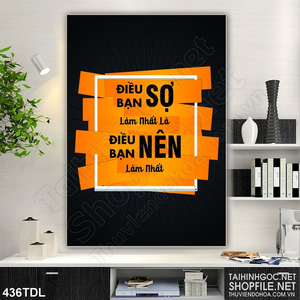 Tranh động lực chiến thắng nổi sợ hải in treo tường