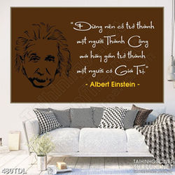 Tranh động lực cố gắng trở thành người có giá trị in 3d