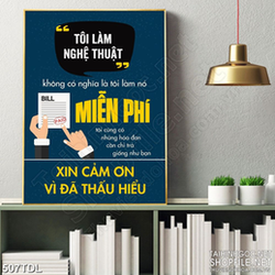 Tranh động lực không có gì là miễn phí in 3d