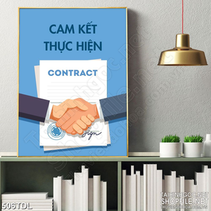 Tranh in canvas động lực bắt tay để thành công