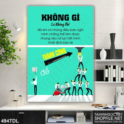 Tranh văn phòng động lực không gì là không thể