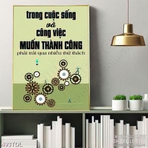 Tranh động lực muốn thành công phải trải qua thử thách