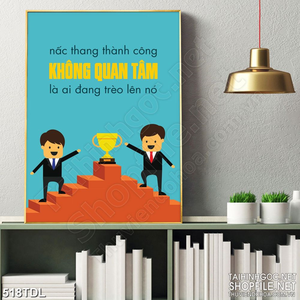 Tranh động lực văn phòng cố gắng nổ lực sẽ thành công