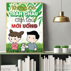Tranh ca phe trang trí động lực trà sữa phải có trân châu